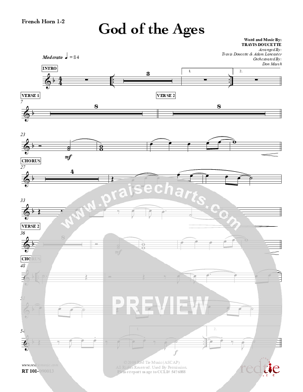 God Of The Ages French Horn 1/2 (Charles Billingsley / Red Tie Music)