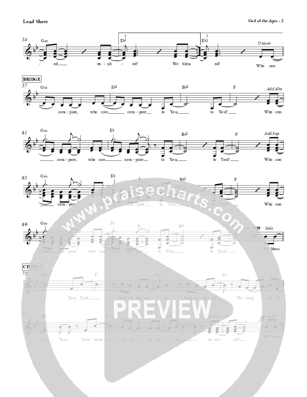God Of The Ages Lead Sheet (Charles Billingsley / Red Tie Music)