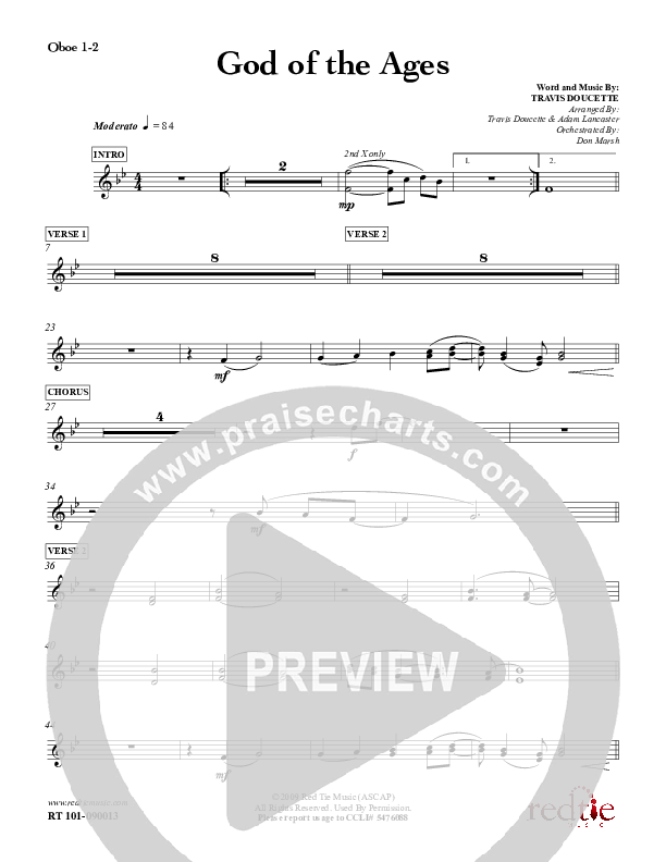 God Of The Ages Oboe (Charles Billingsley / Red Tie Music)