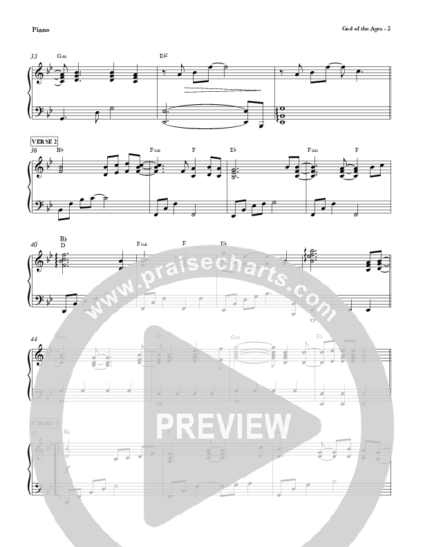 God Of The Ages Piano Sheet (Charles Billingsley / Red Tie Music)