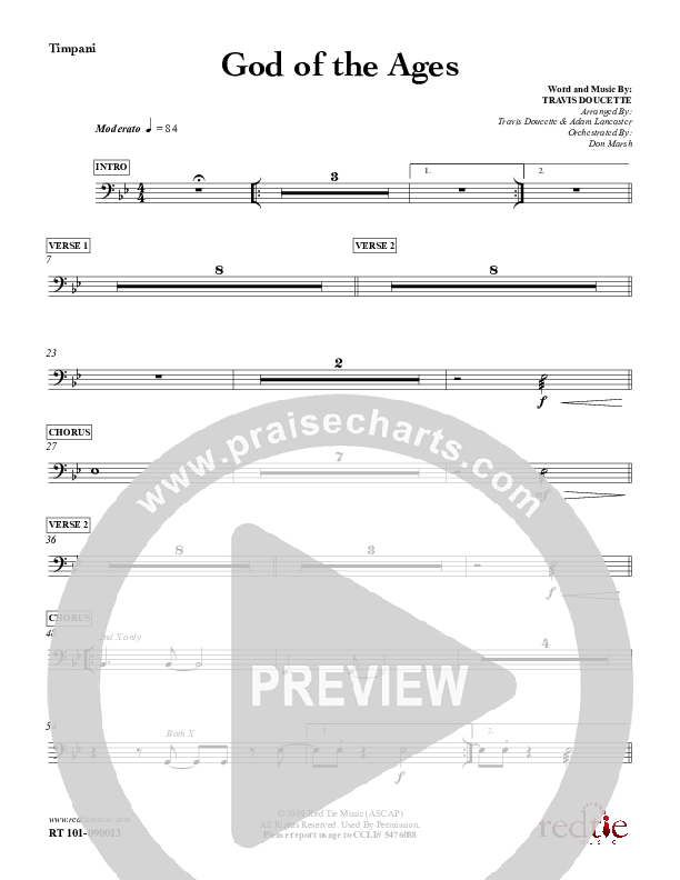God Of The Ages Timpani (Charles Billingsley / Red Tie Music)