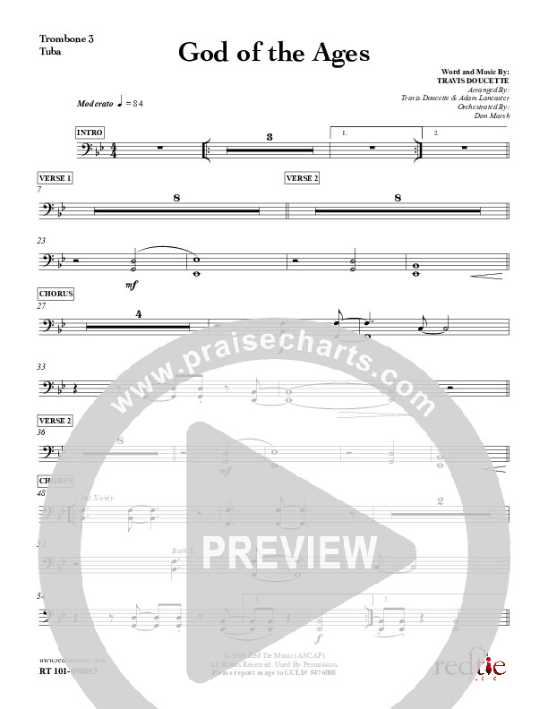 God Of The Ages Trombone 3/Tuba (Charles Billingsley / Red Tie Music)