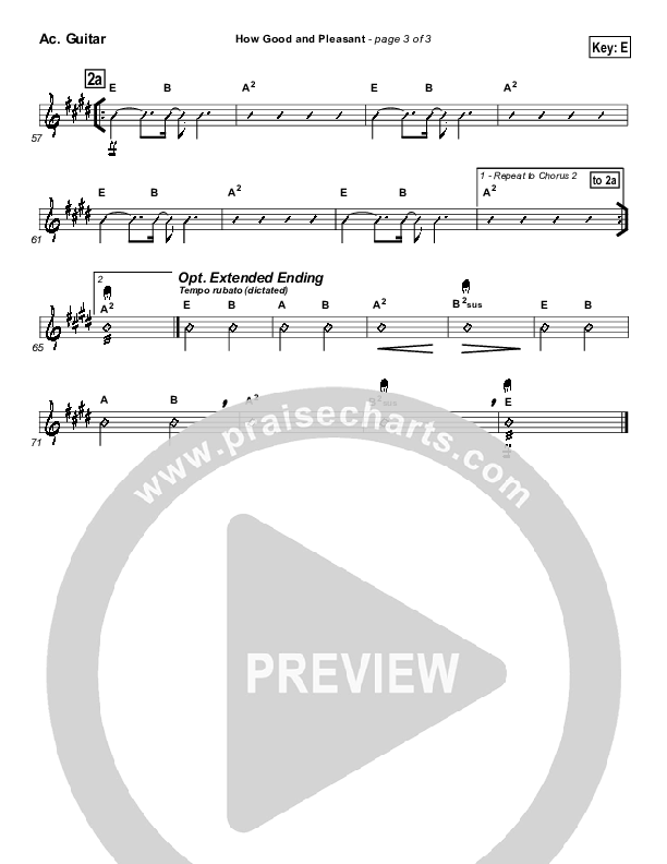 How Good And Pleasant Acoustic Guitar (Tommy Walker)