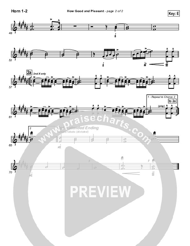 How Good And Pleasant French Horn 1/2 (Tommy Walker)