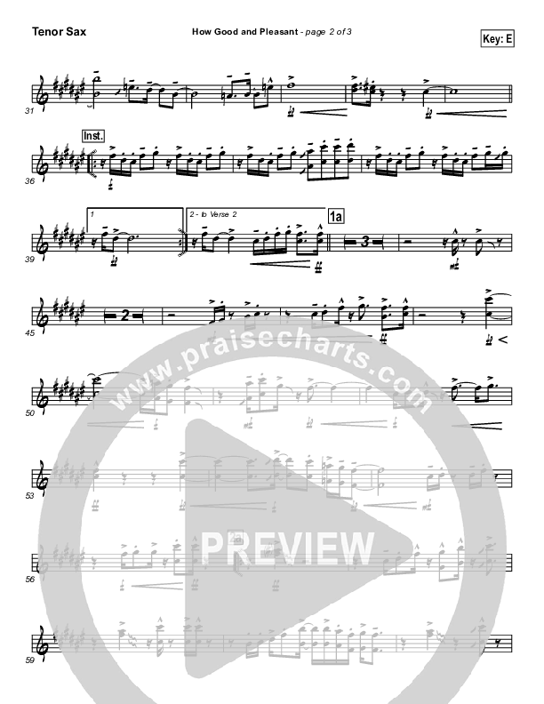 How Good And Pleasant Tenor Sax 2 (Tommy Walker)