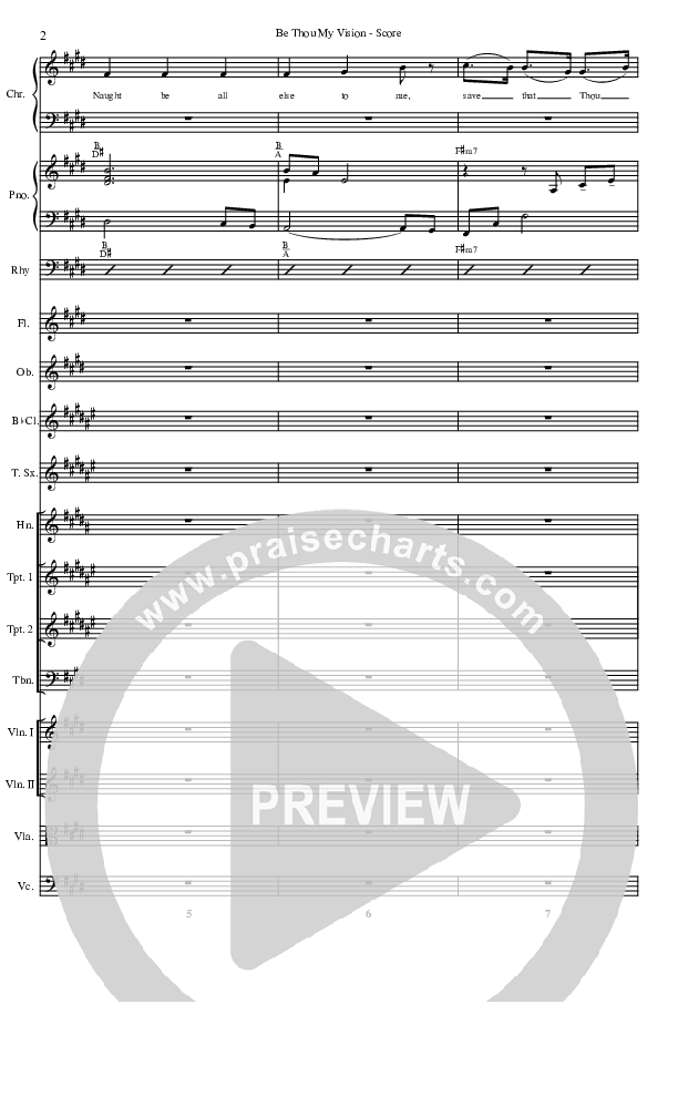 Be Thou My Vision (Will You Guide Me) Conductor's Score (Charles Billingsley / Red Tie Music)