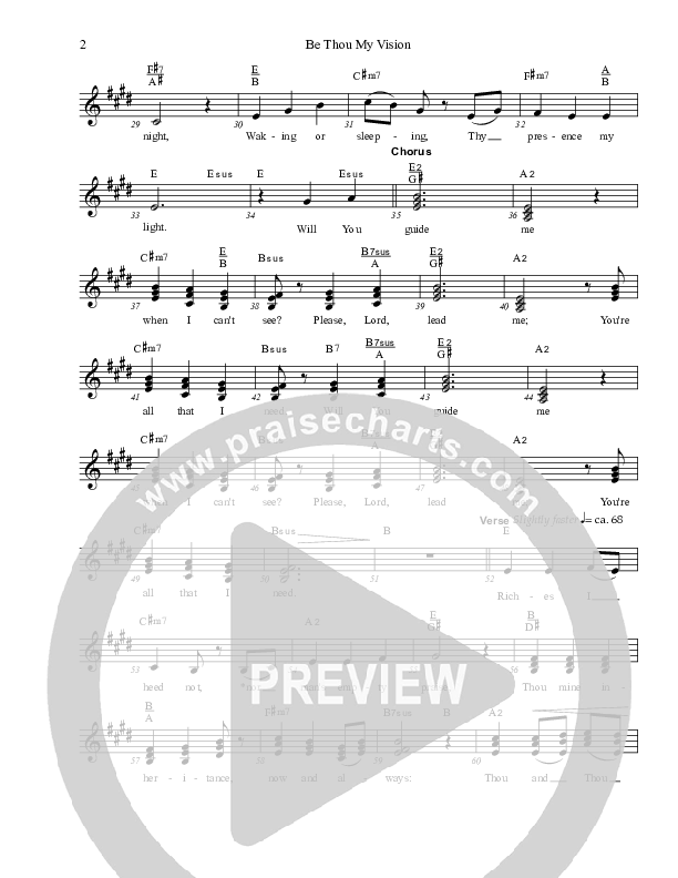 Be Thou My Vision (Will You Guide Me) Lead Sheet (Charles Billingsley / Red Tie Music)