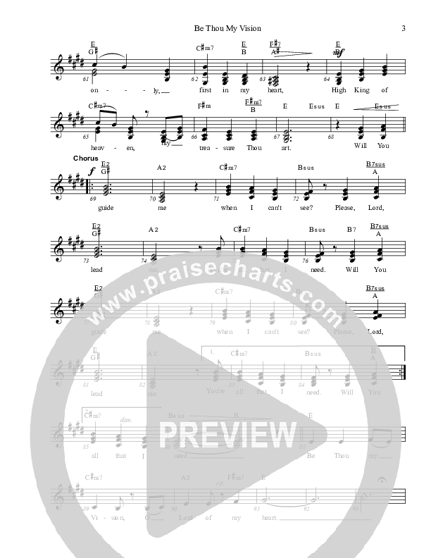 Be Thou My Vision (Will You Guide Me) Lead Sheet (Charles Billingsley / Red Tie Music)