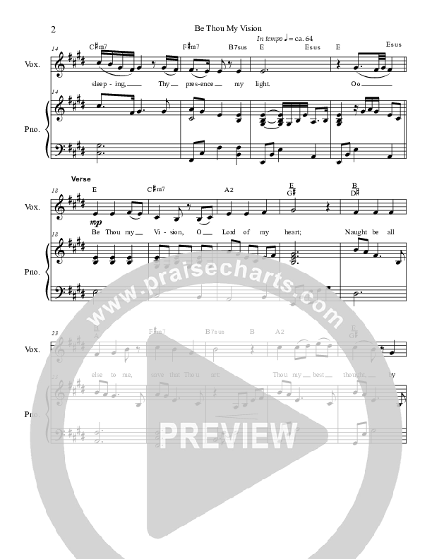 Be Thou My Vision (Will You Guide Me) Piano/Vocal (Charles Billingsley / Red Tie Music)