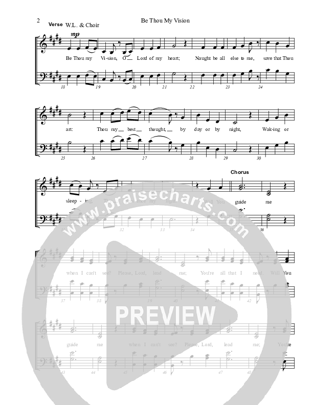 Be Thou My Vision (Will You Guide Me) Piano/Vocal (SATB) (Charles Billingsley / Red Tie Music)