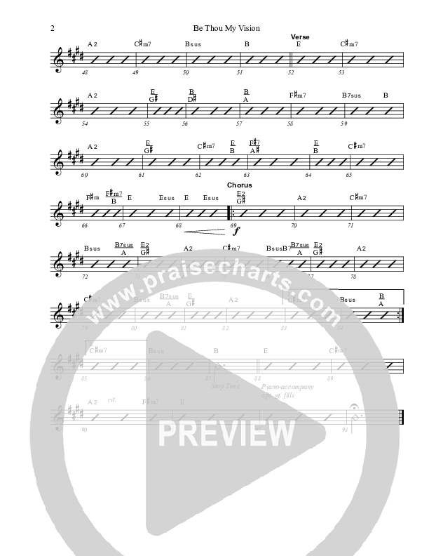 Be Thou My Vision (Will You Guide Me) Rhythm Chart (Charles Billingsley / Red Tie Music)