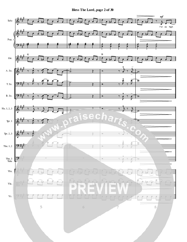 Bless The Lord Conductor's Score (Charles Billingsley / Red Tie Music)