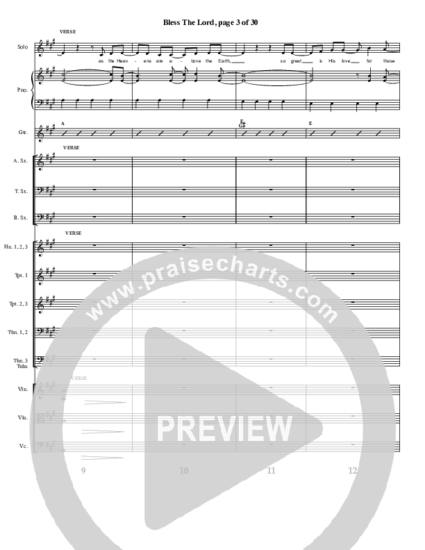 Bless The Lord Conductor's Score (Charles Billingsley / Red Tie Music)