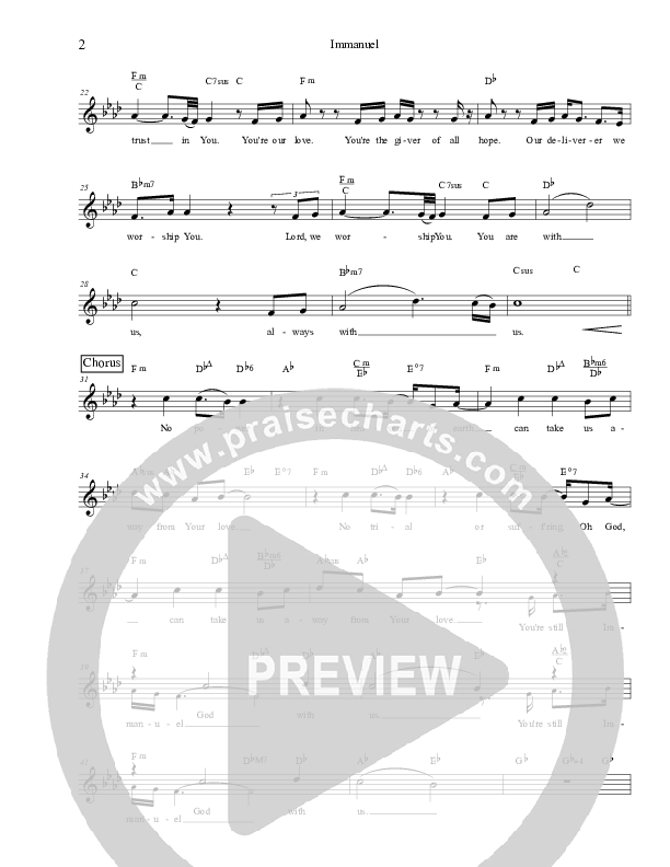 Immanuel Lead & Piano (Charles Billingsley / Red Tie Music)