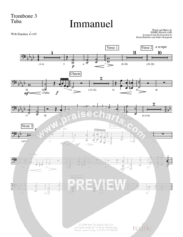 Immanuel Trombone 3/Tuba (Charles Billingsley / Red Tie Music)