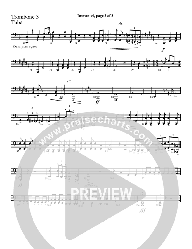 Immanuel Trombone 3/Tuba (Charles Billingsley / Red Tie Music)