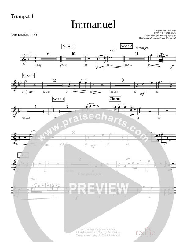 Immanuel Trumpet 1 (Charles Billingsley / Red Tie Music)