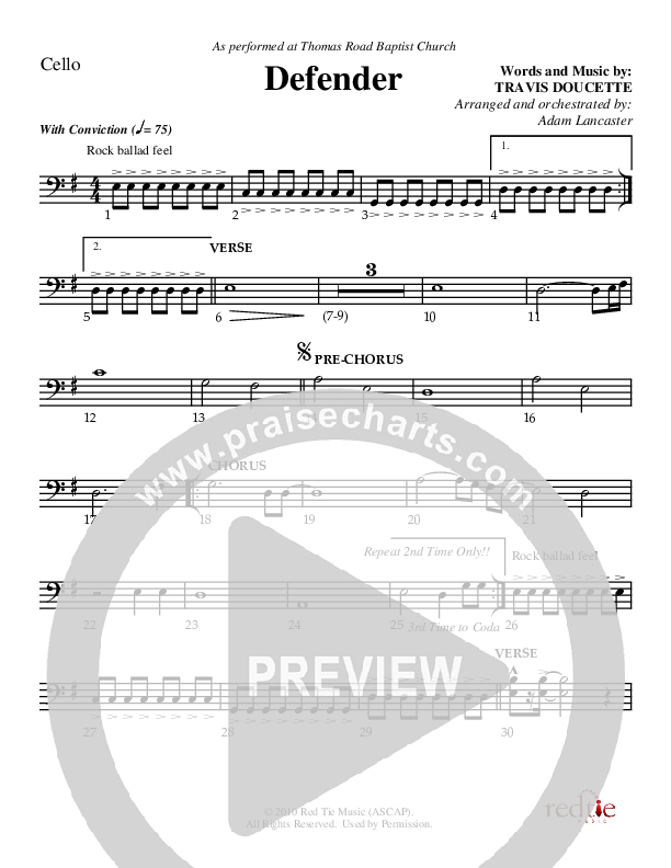 Defender Cello (Red Tie Music)