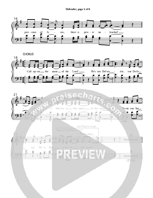 Defender Choir Vocals (SATB) (Red Tie Music)