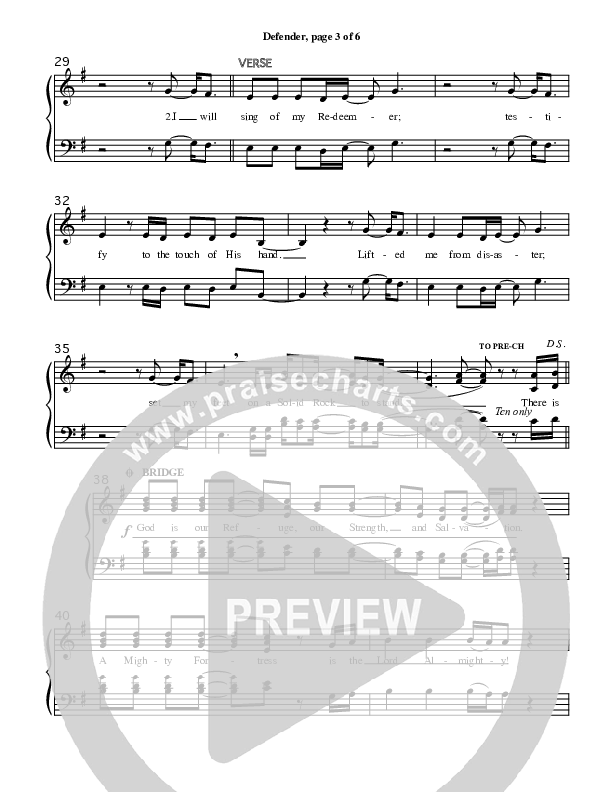 Defender Choir Vocals (SATB) (Red Tie Music)