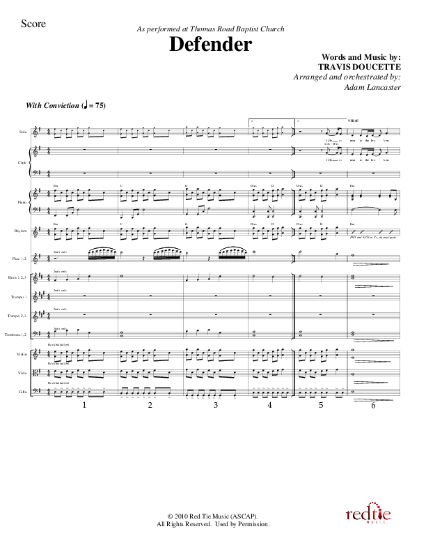 Defender Conductor's Score (Red Tie Music)