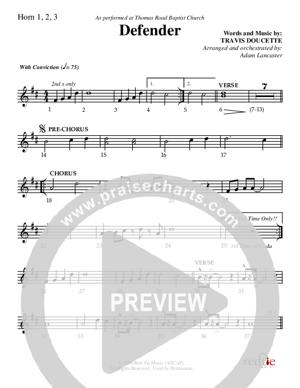 Defender French Horn 1/2 (Red Tie Music)