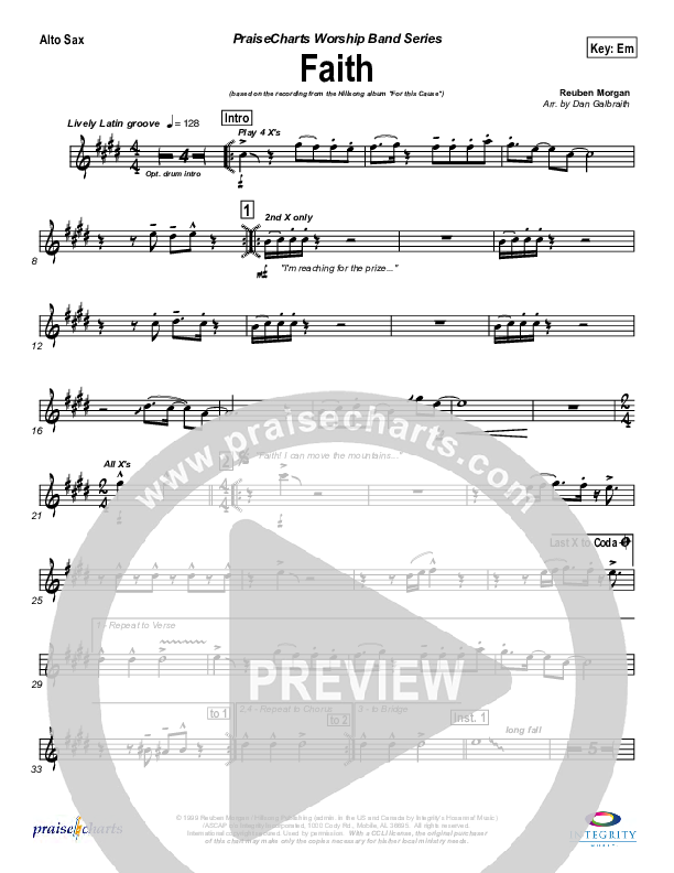 Faith Alto Sax (Hillsong Worship)