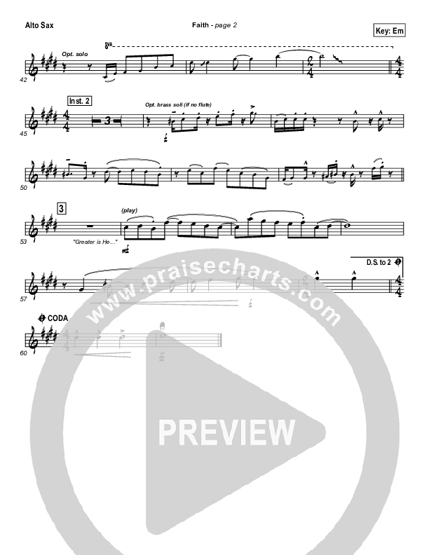 Faith Alto Sax (Hillsong Worship)