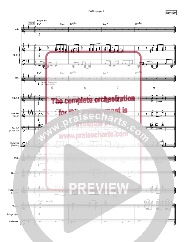 Faith Conductor's Score (Hillsong Worship)