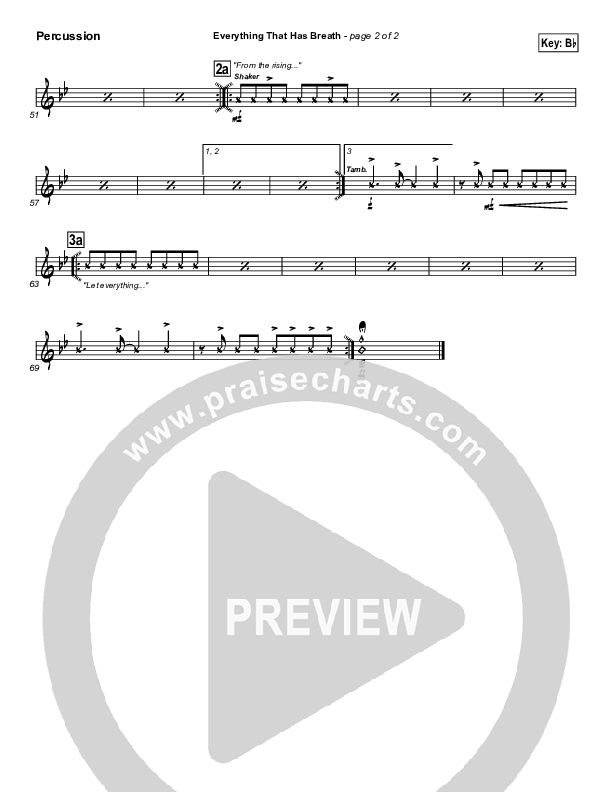 Everything That Has Breath Percussion (Hillsong Worship)