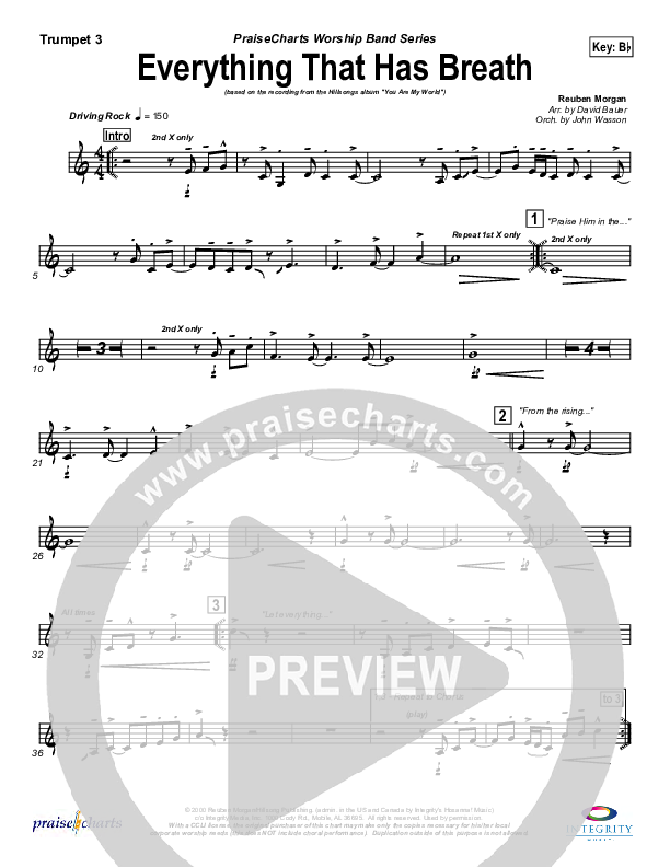 Everything That Has Breath Trumpet 3 (Hillsong Worship)