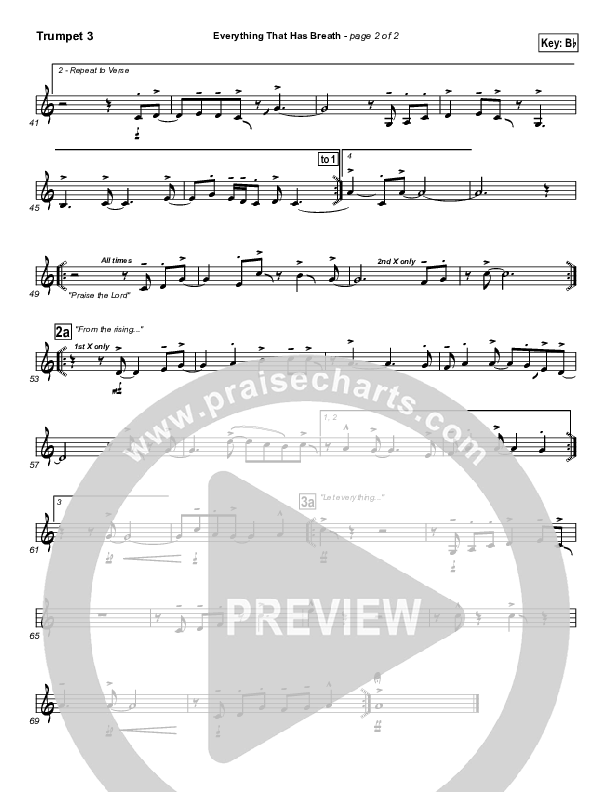 Everything That Has Breath Trumpet 3 (Hillsong Worship)