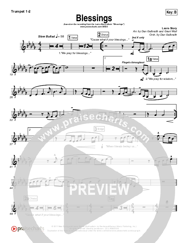 Blessings Trumpet 1,2 (Laura Story)