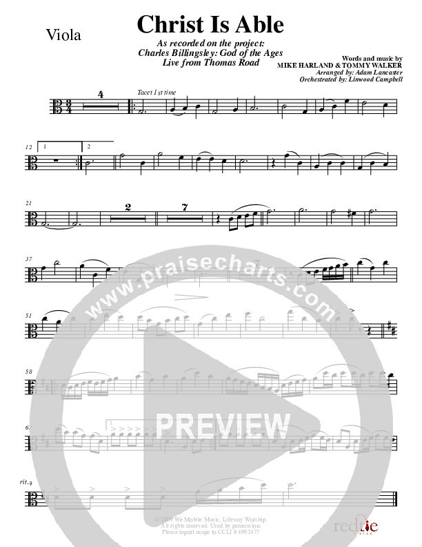 Christ Is Able To Save Viola (Charles Billingsley)