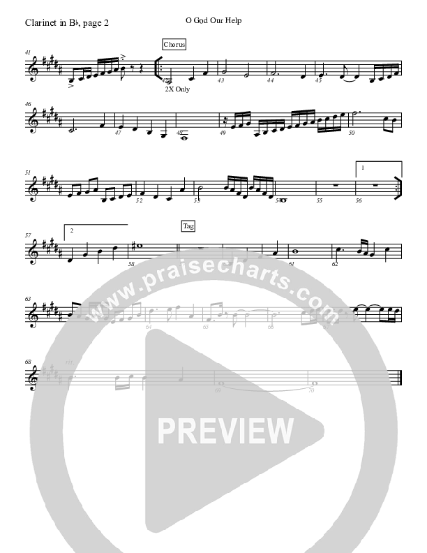 O God Our Help In Ages Past Clarinet (Charles Billingsley)