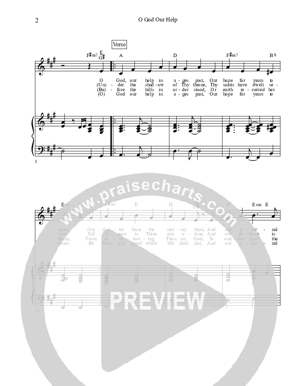 O God Our Help In Ages Past Piano/Vocal (Charles Billingsley)