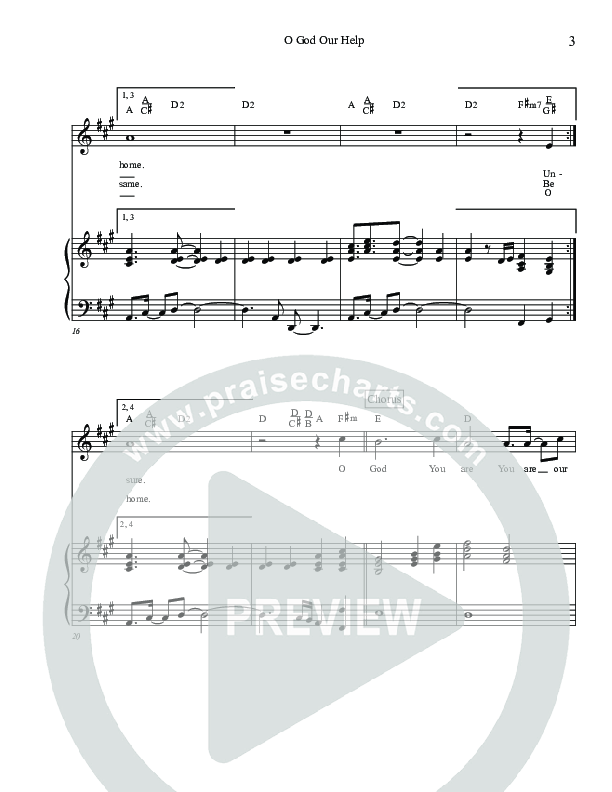 O God Our Help In Ages Past Piano/Vocal (SATB) (Charles Billingsley)