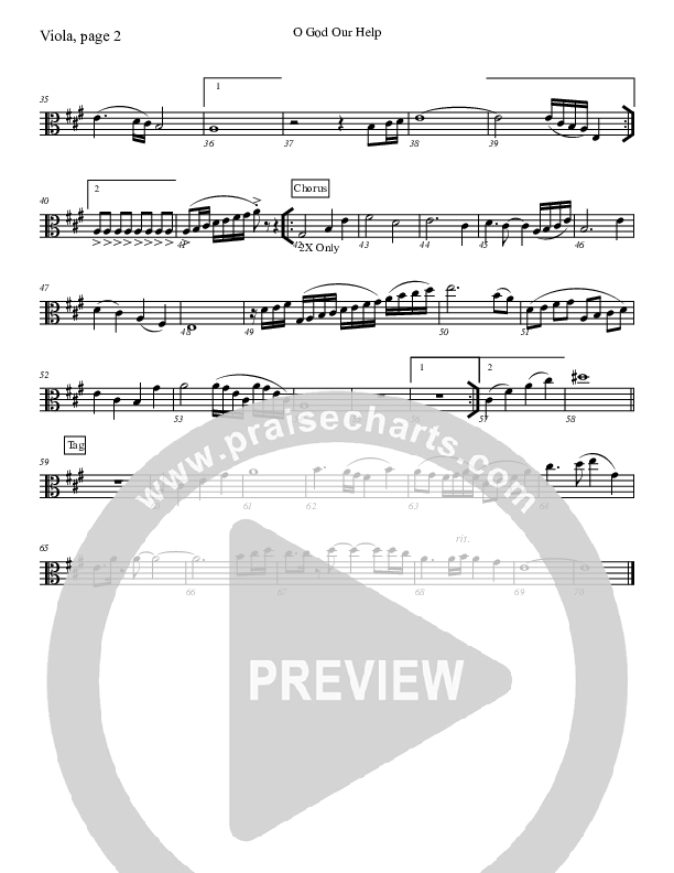 O God Our Help In Ages Past Viola (Charles Billingsley)