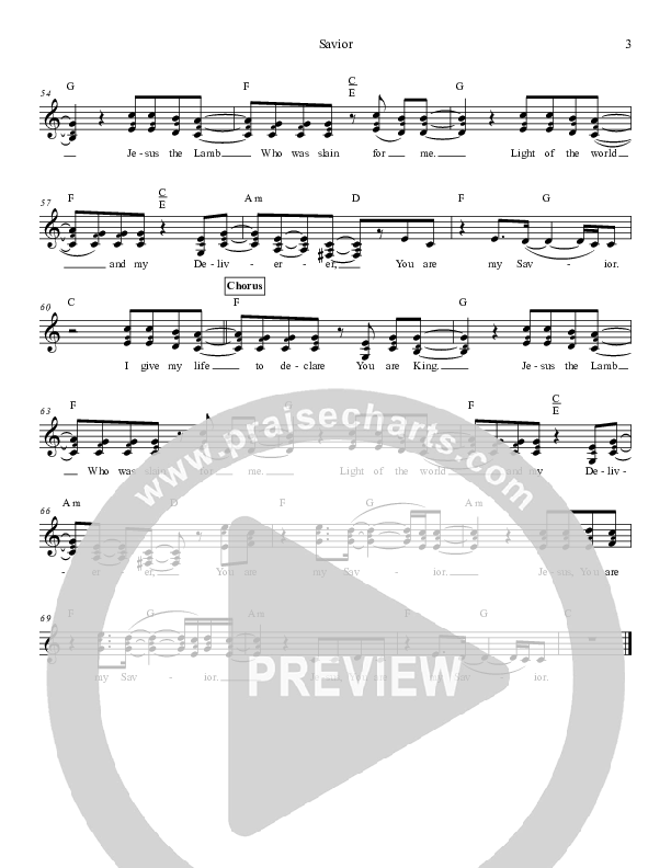 Savior Lead Sheet (Exodus)