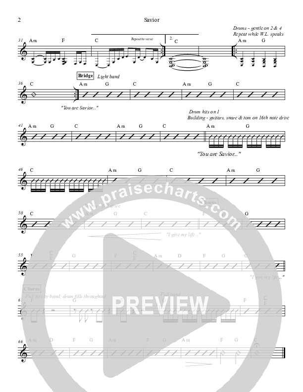 Savior Rhythm Chart (Exodus)