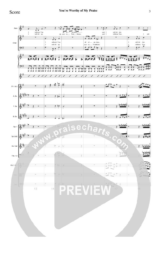 You're Worthy Of My Praise Orchestration (Charles Billingsley)