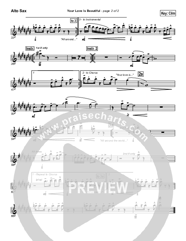 Your Love Is Beautiful Alto Sax (Hillsong Worship)