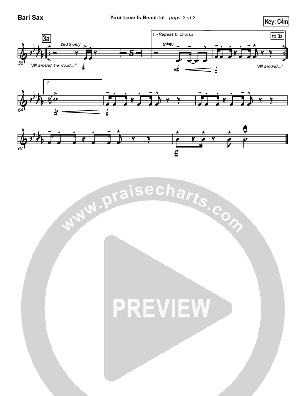 Your Love Is Beautiful Bari Sax (Hillsong Worship)