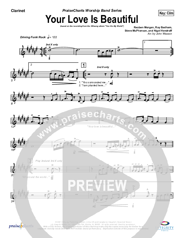 Your Love Is Beautiful Wind Pack (Hillsong Worship)