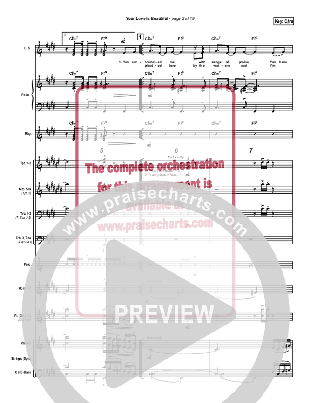 Your Love Is Beautiful Conductor's Score (Hillsong Worship)