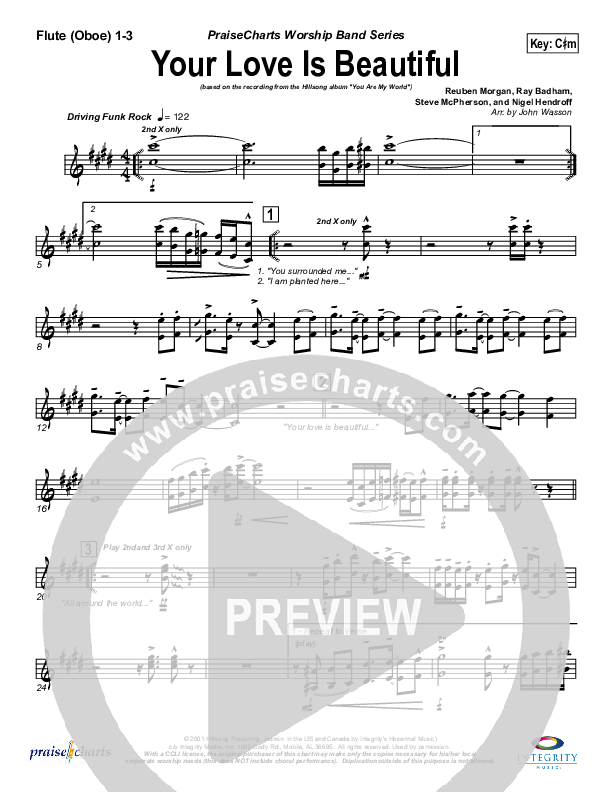 Your Love Is Beautiful Wind Pack (Hillsong Worship)