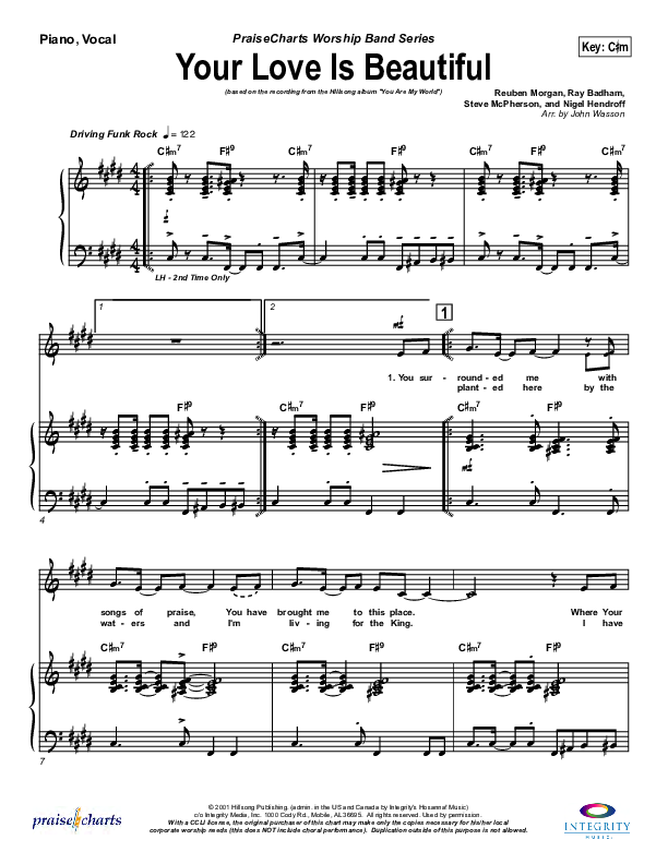 Your Love Is Beautiful Piano/Vocal & Lead (Hillsong Worship)