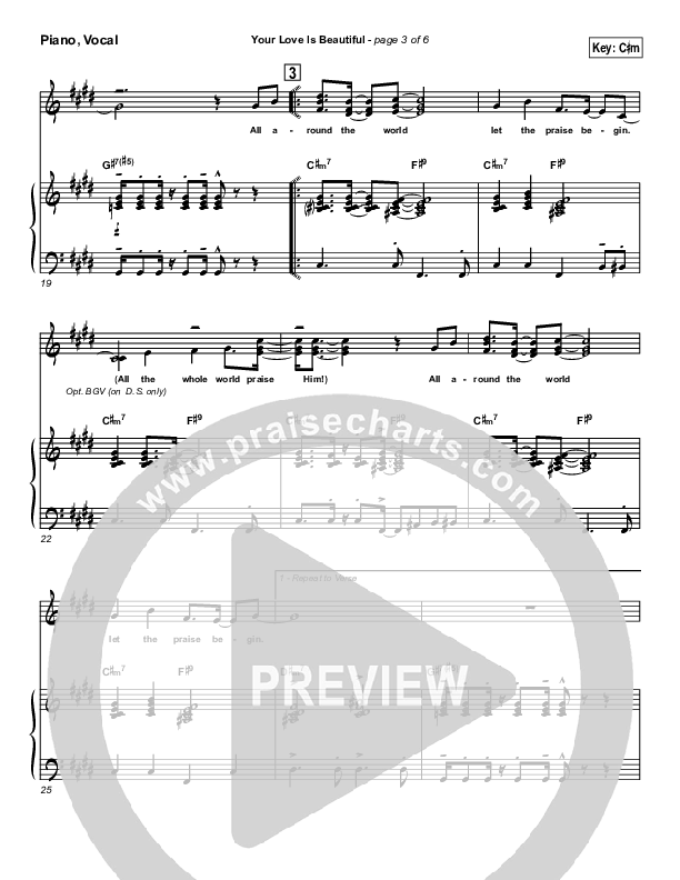 Your Love Is Beautiful Piano/Vocal & Lead (Hillsong Worship)