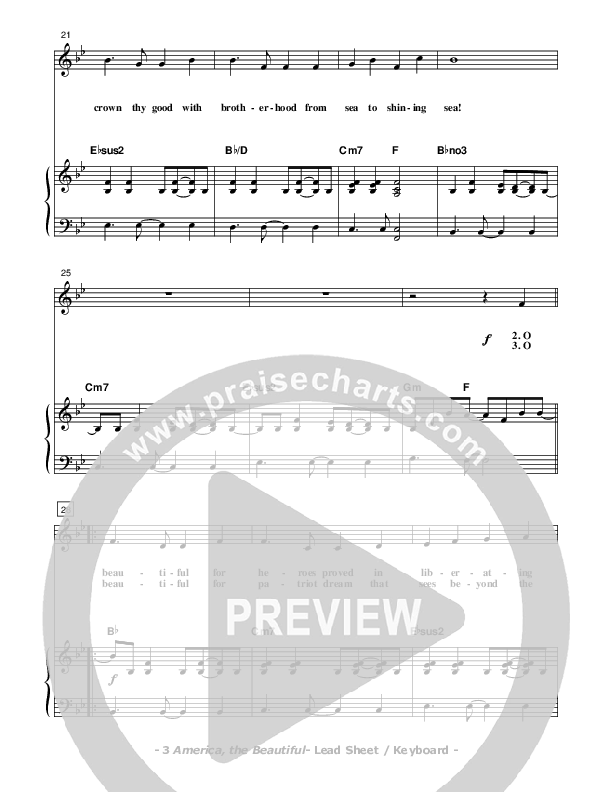 America The Beautiful Piano/Vocal (Don Chapman)