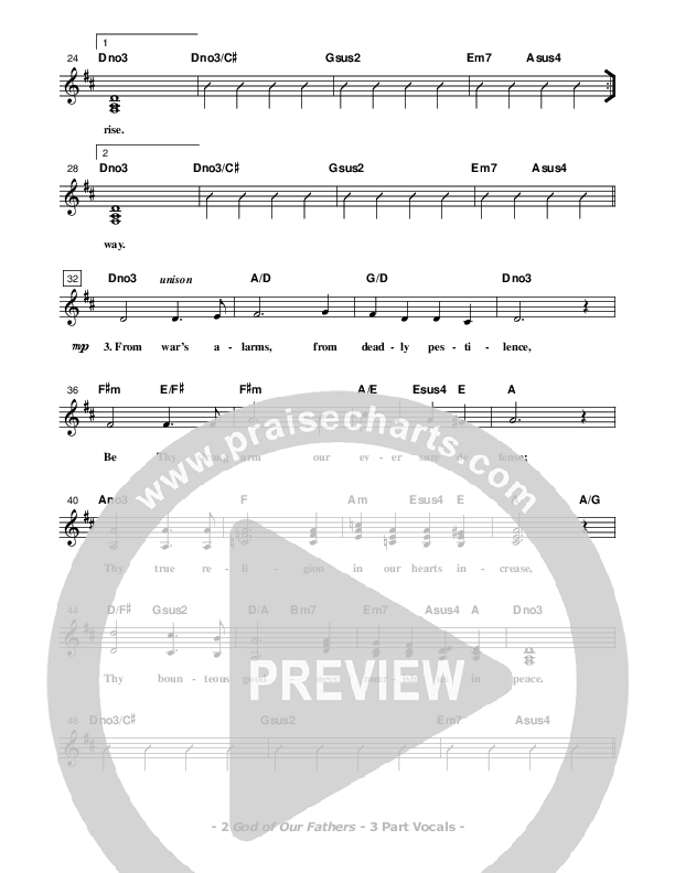 God Of Our Fathers Lead Sheet (SAT) (Don Chapman)